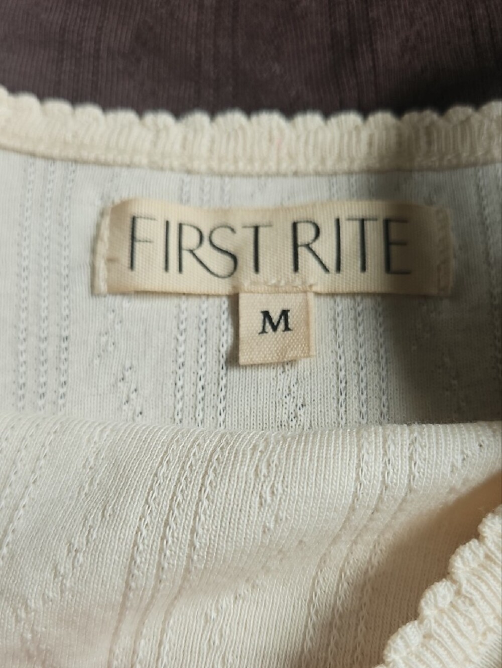 First Rite Organic Cotton Pointelle Crop Tank Bundle - Blue, Cream, Brown - Picture 5 of 7